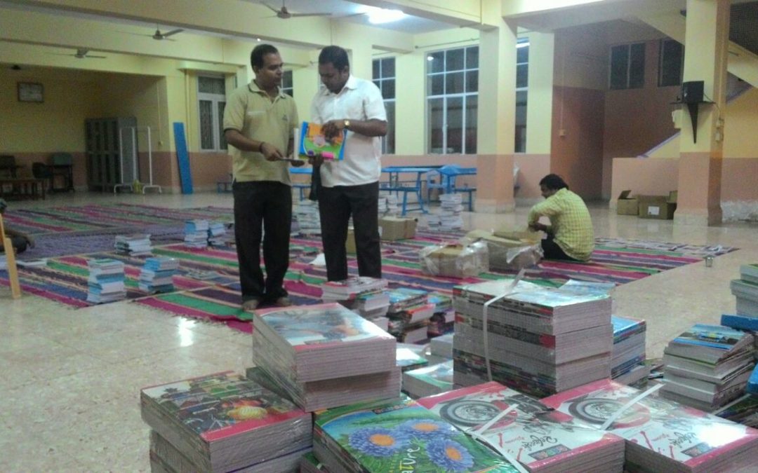 VIDYA JYOTHI – 4 -SORTING OF NOTE BOOKS FOR CHILDREN. BANGALORE CENTRAL DIST.