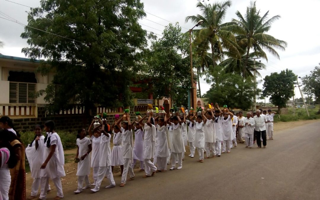 Inauguration of forty third and forty fourth Sai Gayatri Chanting Centre at Mudhol School