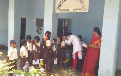 Mobile Dental camp @ SSSVJ School, Shivamogga District